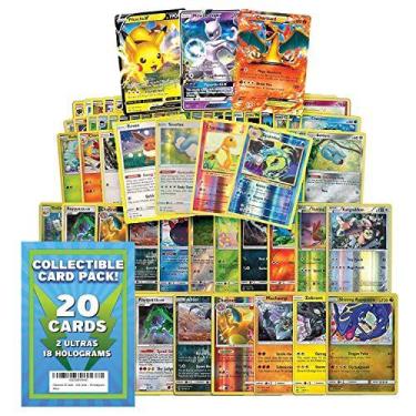 Imagem de Cartas Pokémon 20 Total - 2 Ultra + 18 Hologramas - Jogo Carta De Mesa