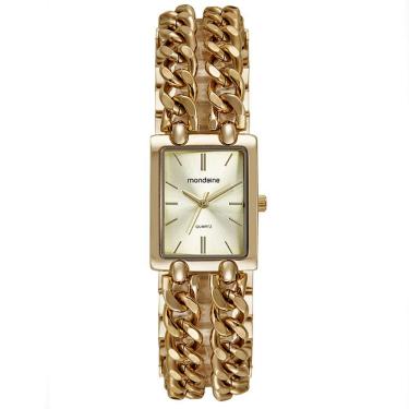 Imagem de Relógio MONDAINE feminino analógico dourado 32593LPMVDM1