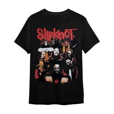 Imagem de Camiseta Plus Size Slipknot Vermelha Preta Banda De Rock Unissex