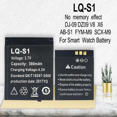 Imagem de Bateria de relógio inteligente  LQ-S1  3.7V  380mAh  DZ09  V8  X6  AB-S1  SCX-M9  FYM-M9  GJD