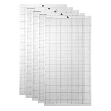Imagem de Tomshin Tapete de corte de substituição adesivo transparente Cricut Mat Mat com grade de medição 12x24 polegadas para Silhouette Cameo Cricut Explore Plotter Machine 5PCS