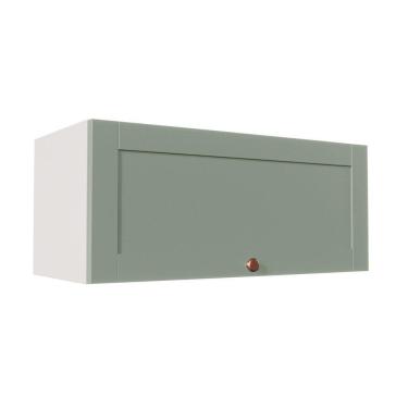 Imagem de Armário Aéreo Porta Basculante 80cm Arizona CabeCasa MadeiraMadeira Branco/Menta
