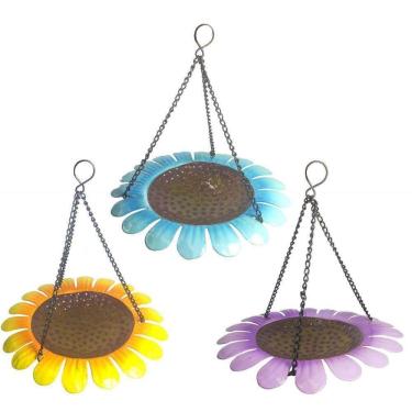 Imagem de Enfeite De Metal Para Jardim Varanda Flores Para Pendurar Teto 3 Unid (Jard-70)