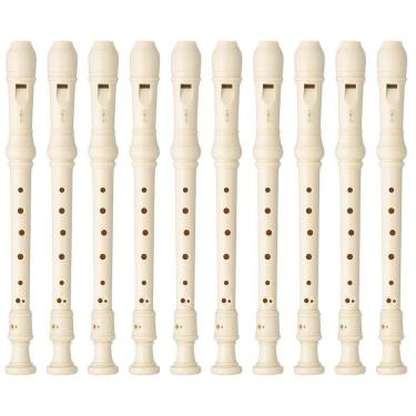 Imagem de Kit 10 Flautas Doce Soprano Germânica Em C YRS-23 Yamaha
