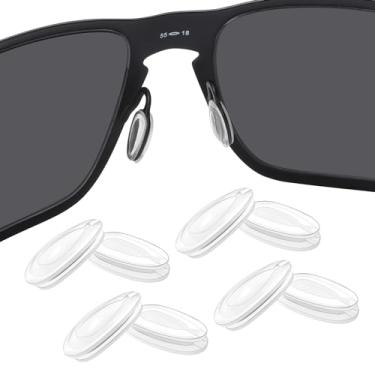 Imagem de BLAZERBUCK Almofadas de nariz transparentes de substituição para óculos de sol Oakley Holbrook Metal OO4123 - 4 pares