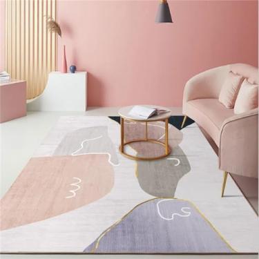 Imagem de Tapete quadrado para escritório, tapete completo pode ser costurado de veludo, cobertor de cabeceira para quarto, sala de estar, mesa de chá, b, 7 tipos, 50cm x 80cm