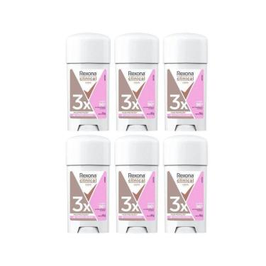 Imagem de Desodorante Rexona Creme Clinical 58G Fem Classic Kit 6Un