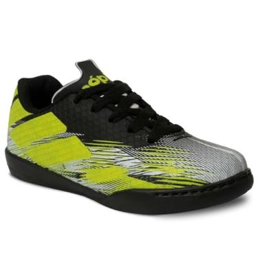 Imagem de Chuteira Futsal Nº 28 ao 36 Tenis Esportivo Infantil Quadra Salão 22.01j (Preto/Amarelo, BR, Criança de 4 a 8 anos, Numérico, 32)