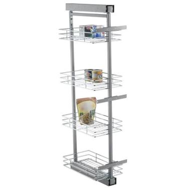 Imagem de Coluna Aramada Deslizante de Embutir 122cm Organizador 4 Cestos Schmitt