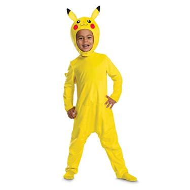 Imagem de DISGUISE Macacão de fantasia Pikachu 124369-15L, roupa infantil oficial Pokémon e acessórios para cabeça, amarelo, 2 anos