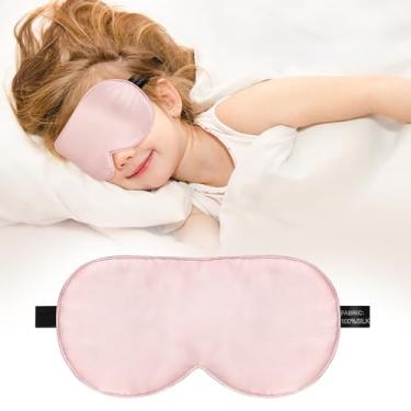 Imagem de Máscara de dormir infantil, máscara de olho 100% de seda pura natural real com alça ajustável, máscara de olhos para crianças vendadas para dormir, sombra para meninos, meninas e adultos, conforto sem