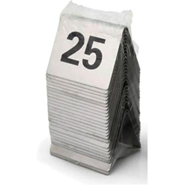 Imagem de Números de mesa 1-10 Restaurante, estilo tenda de aço inoxidável Números de mesa 1-10/25/50/100 Restaurante Placa de matrícula digital Número de mesa empilhável, suprimentos para festas de c