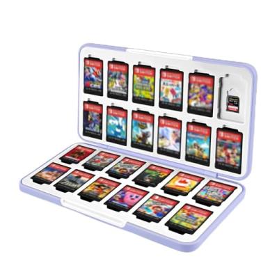 Imagem de CaseBot Capa Para Cartão de Jogo Para Jogos Nintendo Switch, Capa Rígida Protetora E Durável Para Cartão de 24 Slots E Caixa de Suporte Para Armazenamento de Cartão Micro SD de 24 Slots, Fina E Portát