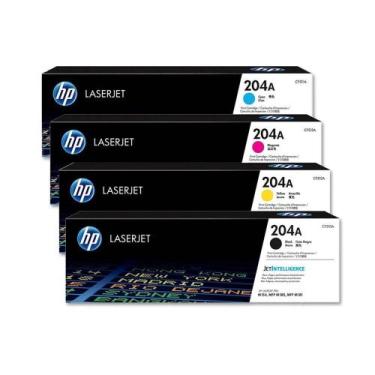 Imagem de Pack 04 Toner 204A CF510A , CF511A, CF512A, CF513AA para Color LaserJe