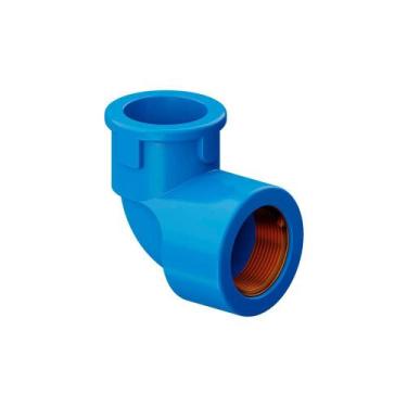 Imagem de Joelho Azul 90 Com Bucha de Latão 25mmX 3/4" Tigre