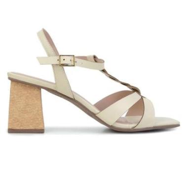 Imagem de Sandália Feminina Renata Mello Salto Alto Bege - 8386-Feminino