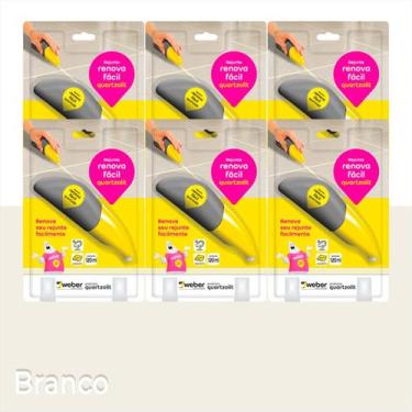 Imagem de Rejunte Renova Fácil Pronto Para Uso Quartzolit 120ml Kit 6, Branco