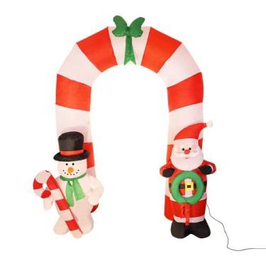 Imagem de Arco Inflável Grande Papai Noel Led 2,50m Decoração De Natal - Wincy N