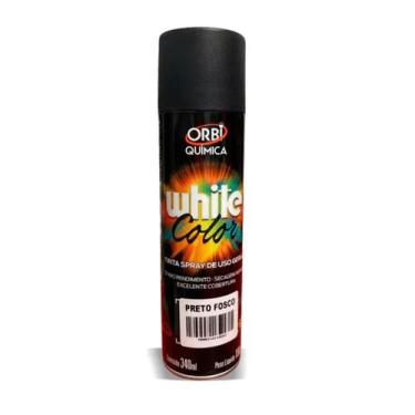 Imagem de Tinta Spray White Color Uso Geral Preto Fosco 340ml - Orbi