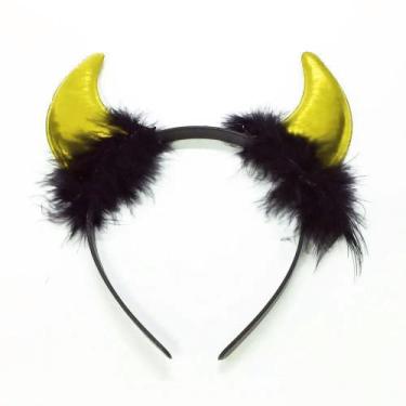 Imagem de Tiara Arco Chifre Diabinha Festa Fantasia Carnaval Halloween - RPires,