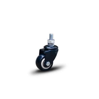 Imagem de (4pçs) RODIZIO PRETO GIRATORIO ROSCA RODA 41MM C/ ROLAMENTO - COLSON