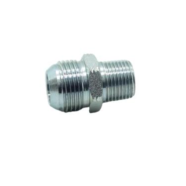 Imagem de CDQBWKJGFJ 2 peças adaptador de tubo macho 3/10.2 cm 37° Flare JIC (1-1/40.6 cm-12) x 1/5.1 cm macho NPT encaixe hidráulico de aço banhado