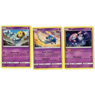 Imagem de Pokémon - Conjunto de Cartas Lendárias - Azelf, Mesprit e Uxie - Forbidden Light - Lote de 3 Cartas