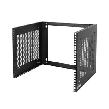 Imagem de Tecmojo Rack de montagem na parede 8U, rack de 8 U, profundidade de 35,5 cm, rack de rede de 48 cm para servidor raso e equipamentos de TI, switches de rede, suporte de painel de patch, capacidade de