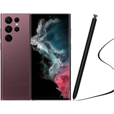 Imagem de Caneta de reposição para Galaxy S22 Ultra para Samsung Galaxy S22 Ultra 5G SM-S908 S Caneta Stylus sem Bluetooth (Borgonha)