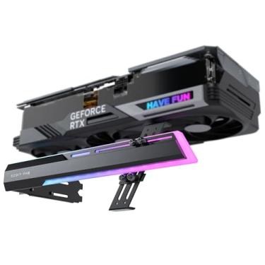 Imagem de EZDIY-FAB Suporte para GPU 5V ARGB Suporte para placa gráfica GPU Suporte de placa de vídeo, estrutura Strenchable, suporte para placa de vídeo/suporte de coldre RX7990XTX, RTX4090, Black-341