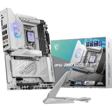 Imagem de MSI Placa-mãe para jogos MPG Z890 Edge TI WiFi (suporta processadores Core Ultra Series 2 Intel, LGA 1851, DDR5, PCIe 5.0, M.2, SATA, LAN de 5 Gbps, USB Type-C, Wi-Fi 7, Bluetooth 5.4, Thunderbolt 4,