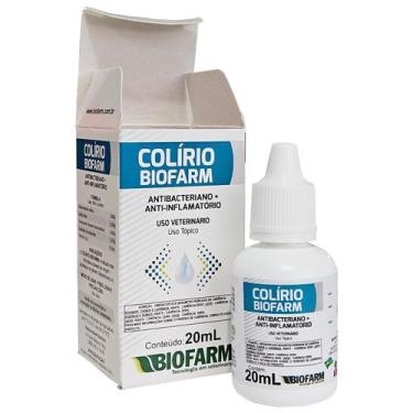 Imagem de Colírio Para Cães Gatos Infecção Ocular Biofarm 20ml
