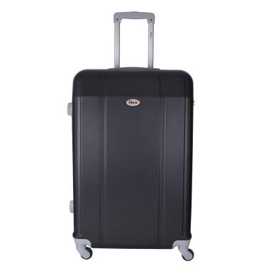 Imagem de Mala de Viagem Grande Continental em Abs, Cadeado Embutido, Rodas Giro 360 Ika - Preta, G