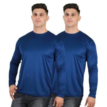 Imagem de Kit 2 Camisetas Manga Longa Masculina Proteção UV Dry Fit 50 - TRV, 2 