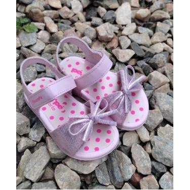Imagem de sandalia baby feminina rosa infantil tamanho 19 ao 24 - pecompe