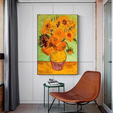 Imagem de Quadro Doze Girassóis Numa Jarra de Vincent Van Gogh - Tela Única - De
