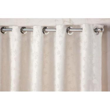 Imagem de Cortina Capri 4,00m x 2,70m Estampada Delicada Poliéster Sala de Estar