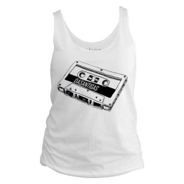 Imagem de Camiseta regata feminina - Fita K7. - DASANTIGAS, Branco, Branco, PP