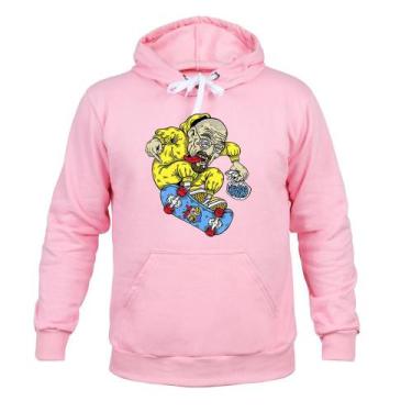 Imagem de Moletom 100% Algodão Flanelado Skatista Irado - Surprass, Rosa, G