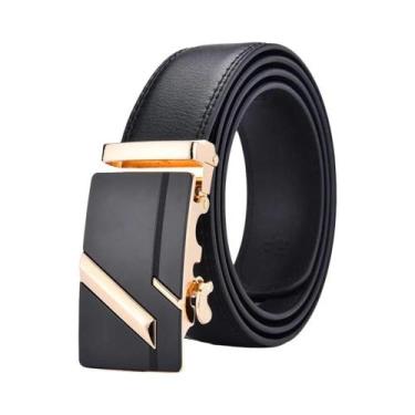 Imagem de Cinto Masculino de Couro Genuíno - Fivela Automática - Luxo e Qualidad