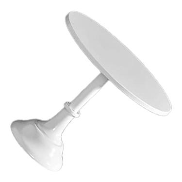 Imagem de Suporte de Bolo, Metal Estilo Europeu Antiderrapante Redondo para Festas W's Anni Base para Pastel Dorado Casamentos Aniversários Grandes Suportes Brancos Ries (L Branco)