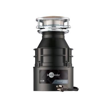 Imagem de InSinkErator Badger 5 Descarte de Lixo com Cabo de Alimentação, Série Padrão 1/2 Hp Alimentação Contínua Descarte de Resíduos Alimentares, Badger 5 W/C, Sem Tamanho, Preto/Cinza