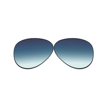 Imagem de Vonxyz Lentes de reposição para óculos de sol Ray-Ban RB3025 58 mm - gradiente azul