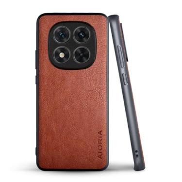 Imagem de AIORIA Capa para Xiaomi Poco X7 5G e Redmi Note 14 PRO 5G - Couro PU Premium, Design Retro Business Design, Slim Fit (Marrom)