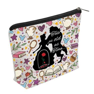 Imagem de WZJHCL Bolsa de maquiagem de princesa de beleza, kit de cosméticos para princesas, kit de sobrevivência de contos de fadas tão antigo quanto o tempo, Conto, Tendência