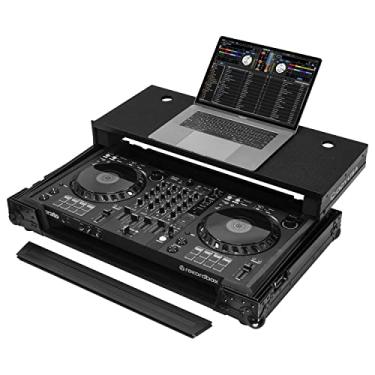 Imagem de Pioneer DDJ-FLX6 ATA Flight Case em preto com plataforma deslizante para laptop