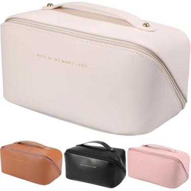 Imagem de Bolsa Necessaire Feminina Organizador Maquiagem Viagem Blogueira cosméticos Bolsa Cosmética-Lene (Bege)