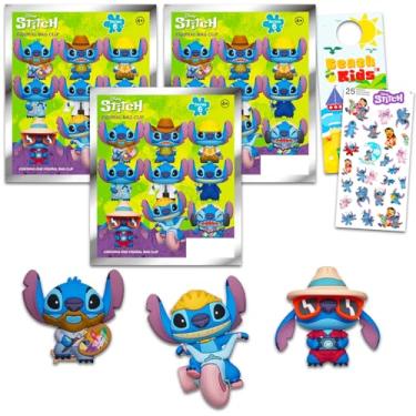 Imagem de Disney Stitch Blind Bags Series 6 Set - Bundle with 3 Lilo and Stitch Figural Bag Clip Plus Stickers for Kids, Boys, Girls | Disney Stitch Goodie Bags
