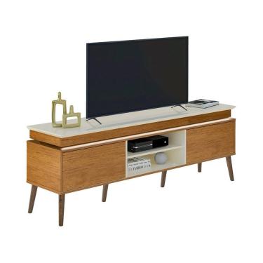 Imagem de Rack para TV até 75 Polegadas Lumina 2 PT Cinamomo e Off White