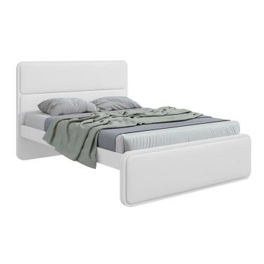 Imagem de Cama Casal Loop Revestimento Sintético Branca